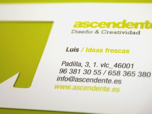 Tarjetas ascendente