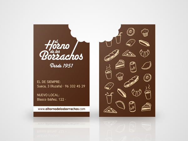 El horno de los borrachos. Identidad corporartiva, rotulacion, aplicaciones y elementos promocionales