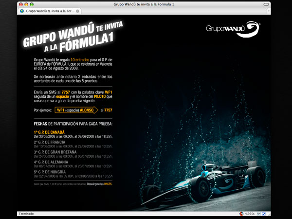 Grupo Wandu. Publicidad impresa y microsite promocional