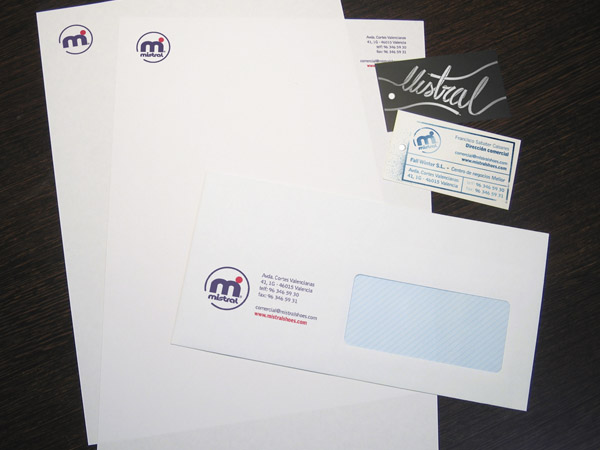 Mistral. Muestrario, elementos corporativos, posters