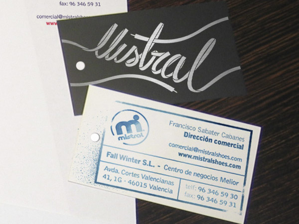 Mistral. Muestrario, elementos corporativos, posters